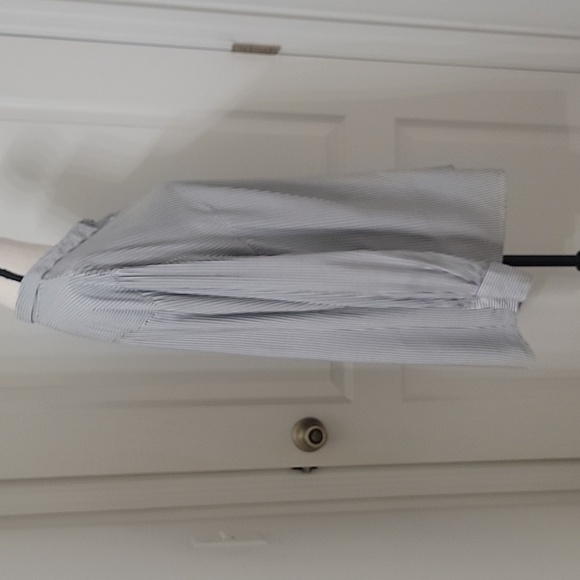 a new day size XXL Blue White Stripe Button Down Shirt with Single Chest Pocket - Picture 5 of 13